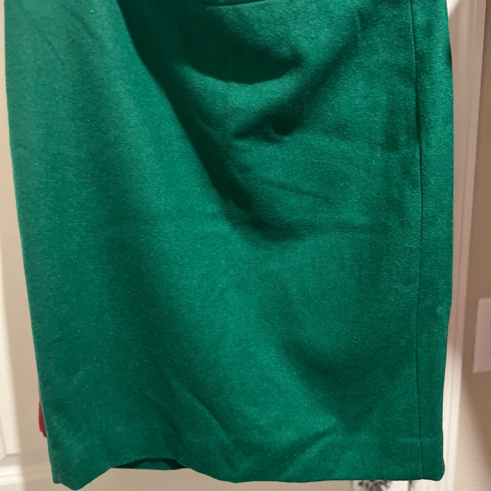 Green Alpine Meadow J Crew mercantile pencil skirt.